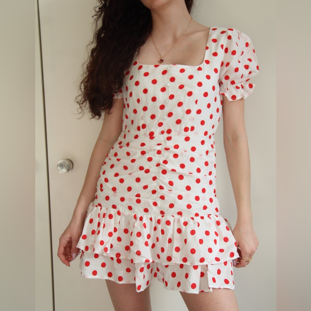 Barely Worn Polka Dot Mini Dress